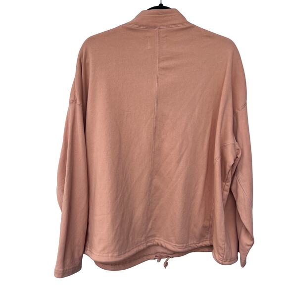 LIV Outdoor Quarter-Zip Pullover Camel Tan Long Sleeve Drawstring Hem Sweatshirt - Picture 2 of 8